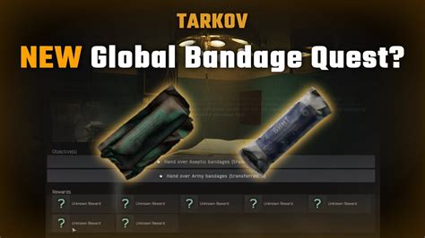 Tarkov bandage quest - The Night Sweep Quest in Escape from Tarkov is given by trader Alexander Fyodorovich Kiselyov, also known as Skier. This quest requires the players to be of a higher level in the game and is a pickup type-task. The quest follows the Rigged Game quest and as part of it, players will need to go to different locations in the game to finish it ...Web